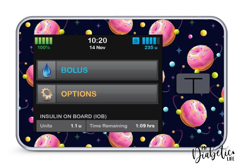 Candy Apple Planets - Tandem Tslim X2 Pump Peel Skin And Decal Insulin Pump Sticker T:slim