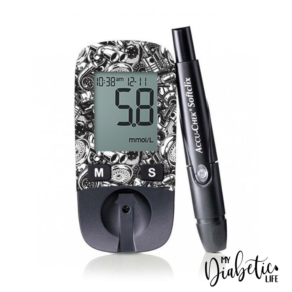 Car Nut - Accu-chek Active Peel, skin and Decal, glucose meter sticker - MyDiabeticLife