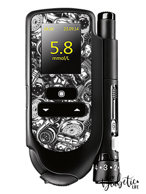 Car nut - Accu-chek Mobile Peel, skin and Decal, glucose meter sticker - MyDiabeticLife