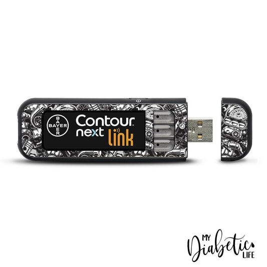 Car nut - Contour Next Link USB Peel, skin and Decal, Glucose meter sticker - MyDiabeticLife