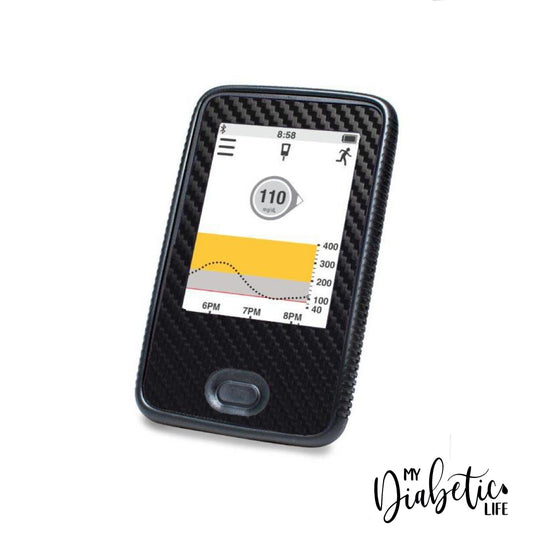 Carbon Fibre - Dexcom G6 Peel, skin and Decal, glucose meter sticker - MyDiabeticLife