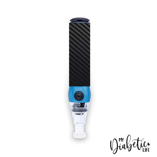 Carbon Fibre - Genteel Lancing Device Peel, Decal, Skin, sticker - MyDiabeticLife