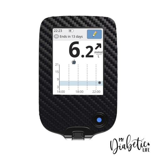 Caron Fibre - Freestyle Libre + Sensor Peel, skin and Decal, glucose meter sticker - MyDiabeticLife