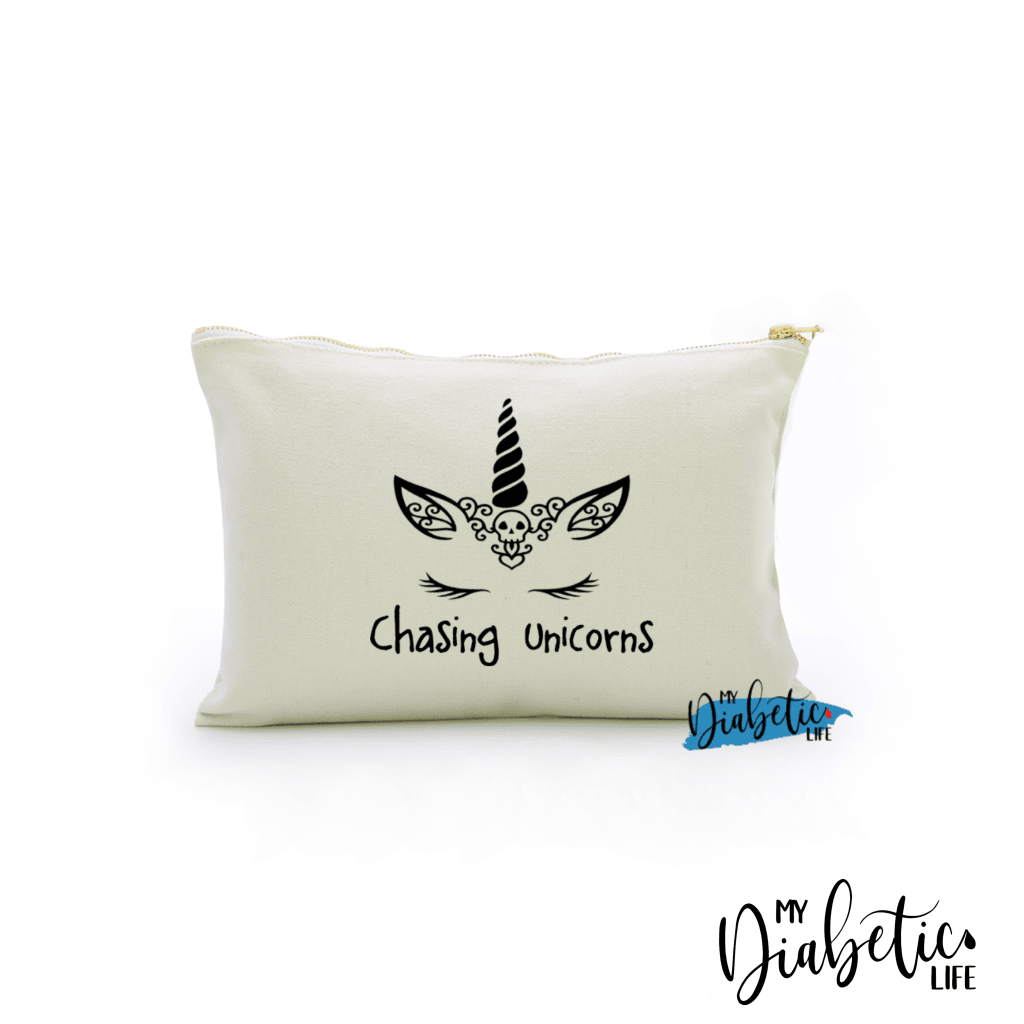 Chasing Unicorns- Diabetes Carry Bag Diabetic Accessories Storage For Medication Natural Storage