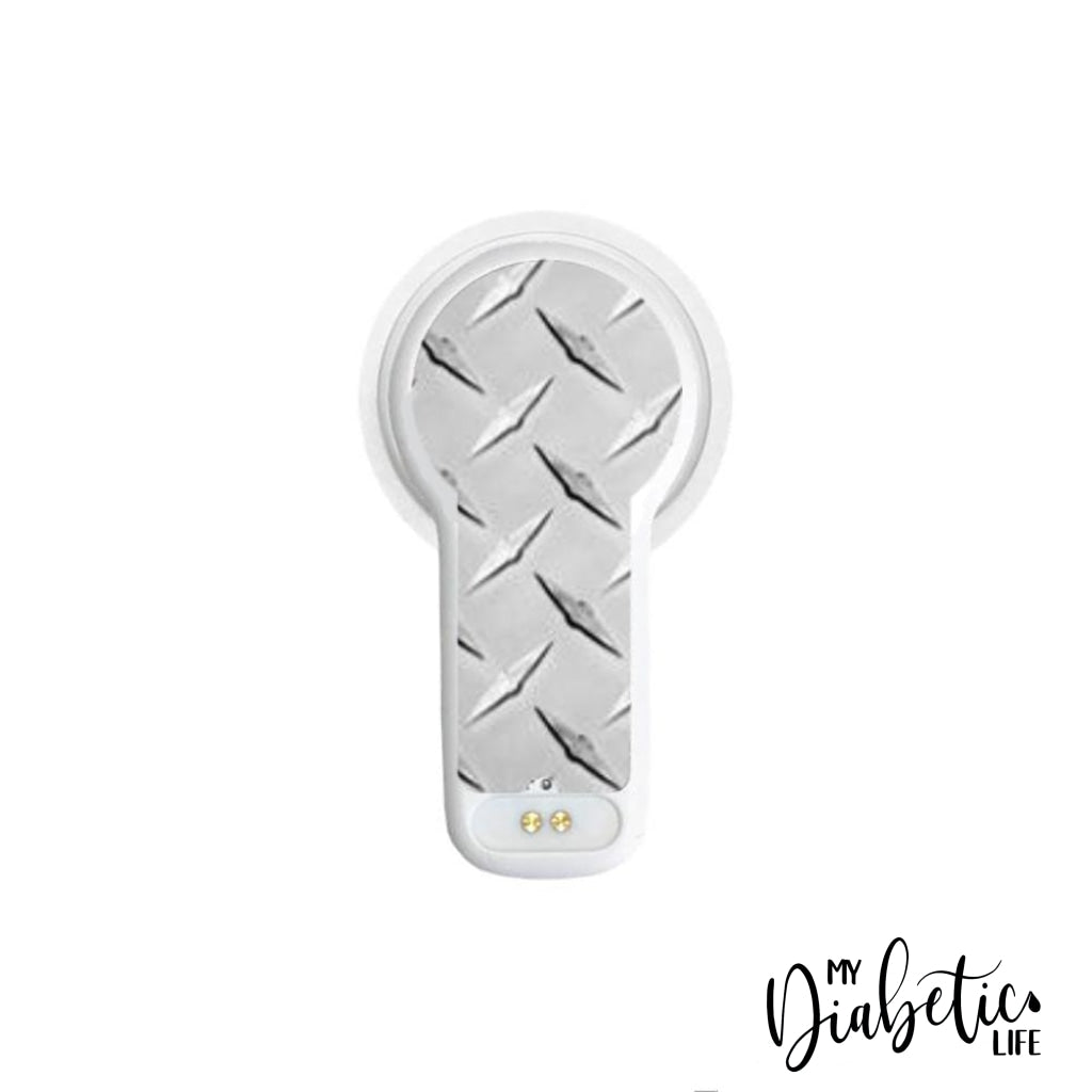 Checker Plate Steel - Maio Maio 2 Peel, skin and Decal, fgm/cgm sticker - MyDiabeticLife