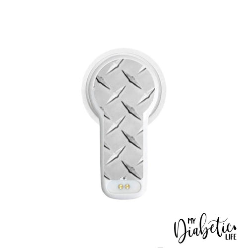 Checker Plate Steel - Maio Maio 2 Peel, skin and Decal, fgm/cgm sticker - MyDiabeticLife