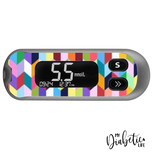 Chevrons - CareSens N Pop - Peel, skin and Decal, glucose meter sticker - MyDiabeticLife