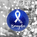 Christmas Bauble - Personalised Awareness Drop Ribbon Decoration