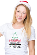 Christmas Carb Counting - Please Wait Basic T-Shirt Unisex Graphic Diabetes Tee Shirts