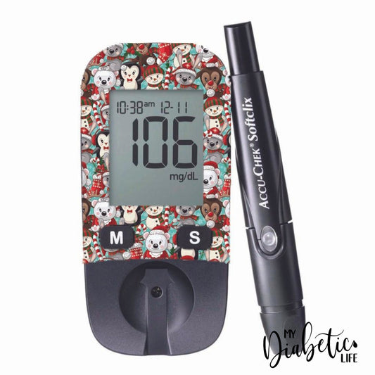 Christmas Friends - Accu-Chek Active Peel Skin And Decal Glucose Meter Sticker