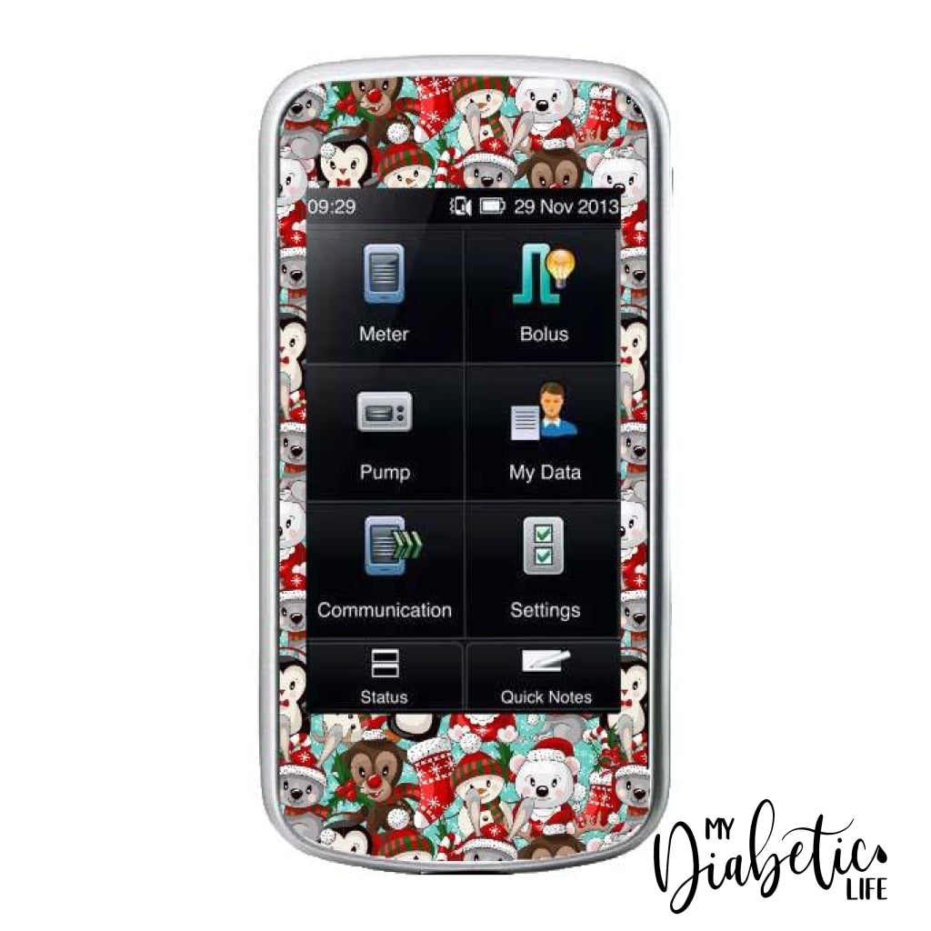 Christmas Friends - Accu-Chek Insight Peel Skin And Decal Insulin Pump Sticker Remote Sticker Only