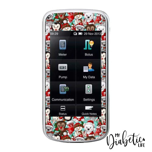 Christmas Friends - Accu-Chek Insight Peel Skin And Decal Insulin Pump Sticker Remote Sticker Only