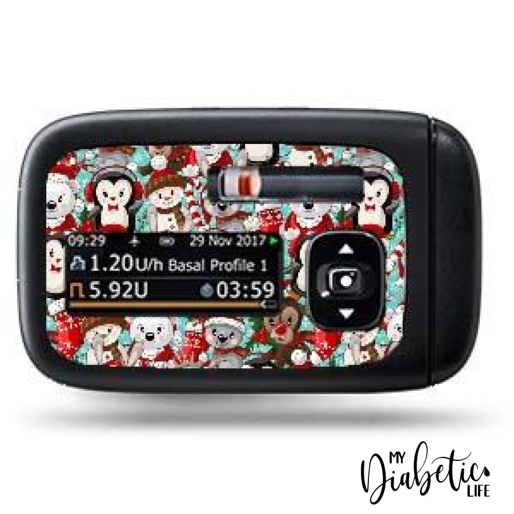 Christmas Friends - Accu-Chek Insight Peel Skin And Decal Insulin Pump Sticker Pump Sticker Only