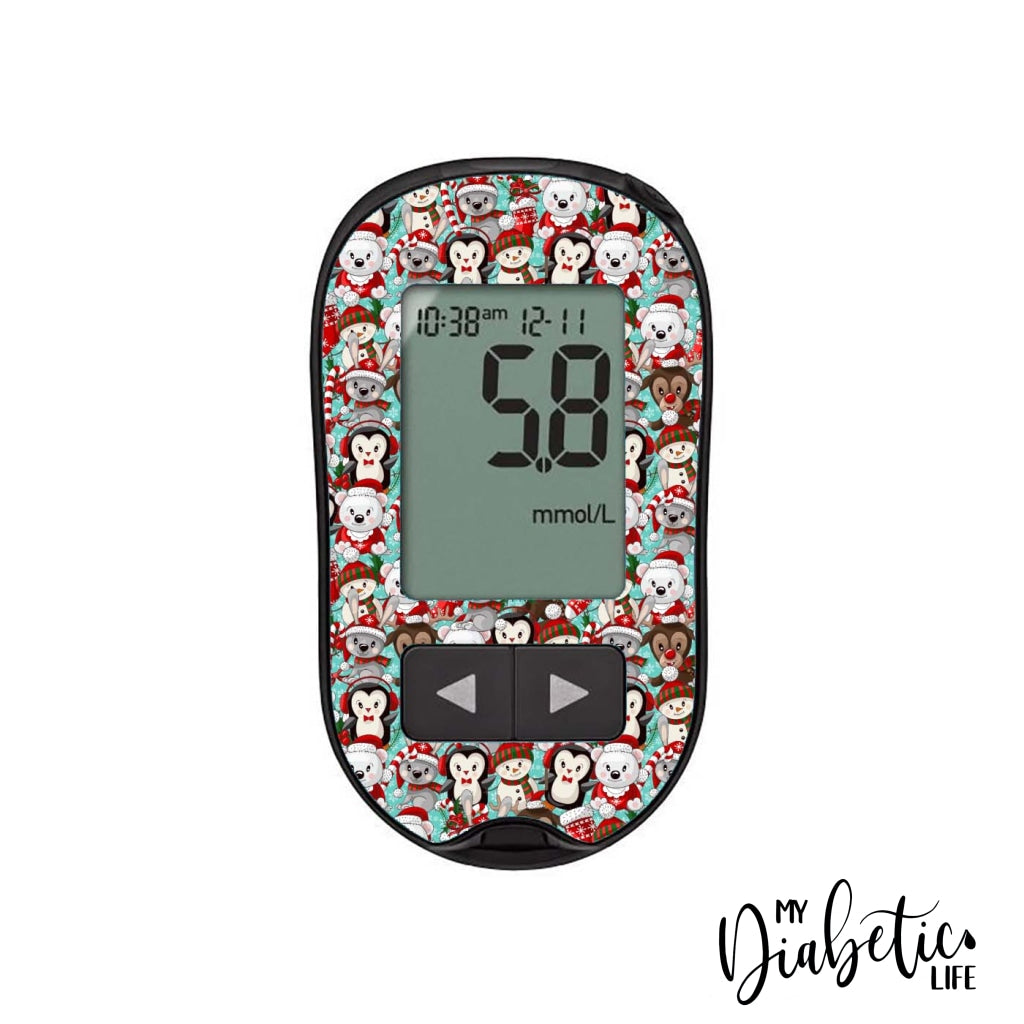 Christmas Friends - Accu-Chek Performa Peel Skin And Decal Glucose Meter Sticker