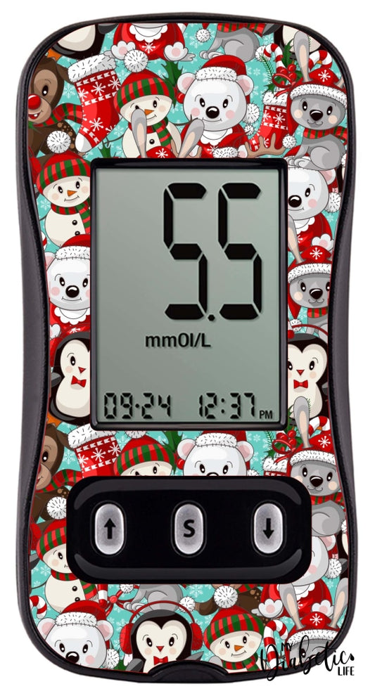 Christmas Friends - Caresens N Skin And Decal Glucose Meter Sticker Caresens