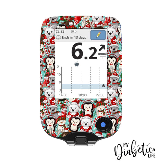 Christmas Friends - Freestyle Libre Peel Skin And Decal Glucose Meter Sticker Freestyle
