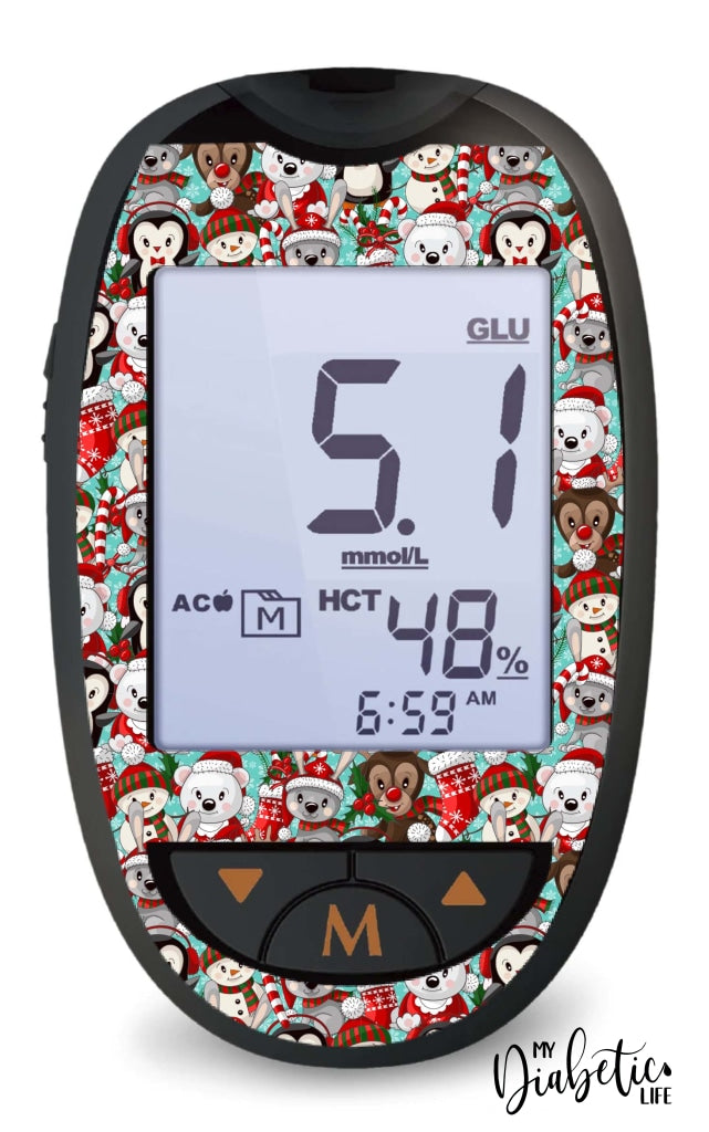 Christmas Friends - Glucokey Connect Peel Skin And Decal Glucose Meter Sticker