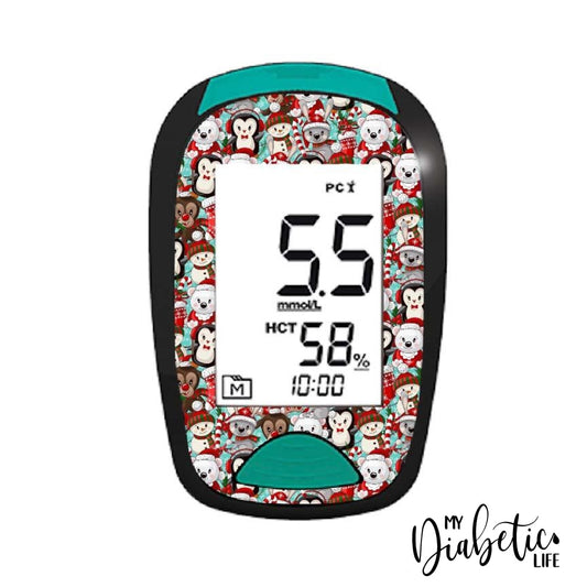 Christmas Friends - Lifesmart Two Plus Peel Skin And Decal Glucose Meter Sticker Twoplus
