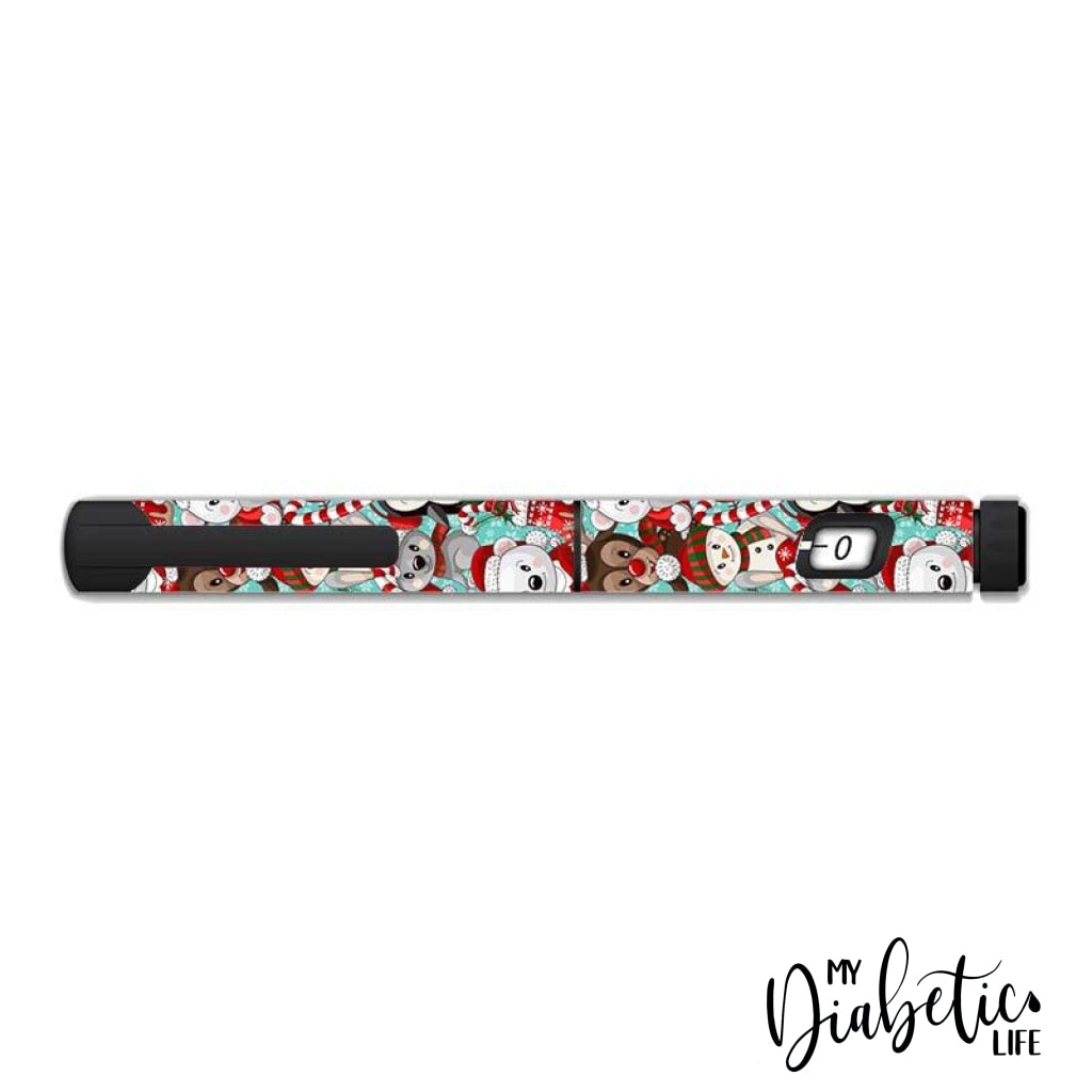 Christmas Friends - Novopen 4 Novopen5 Echo Peel Skin And Decal Insulin Pen Sticker Cover Novoecho