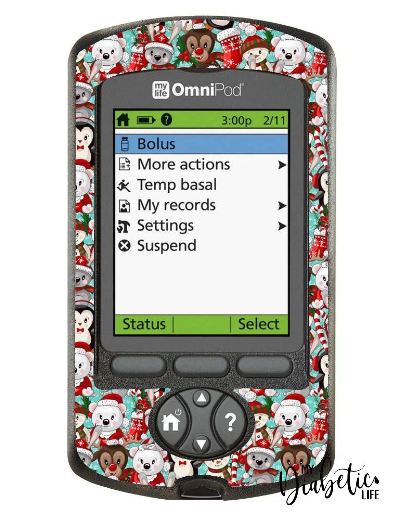 Christmas Friends - Omnipod Pdm Skin And Decal Glucose Meter Sticker