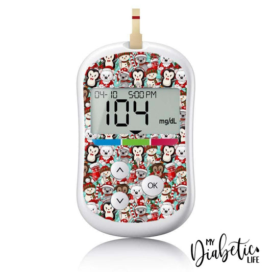 Christmas Friends - One Touch Verio Flex Peel Skin And Decal Glucose Meter Sticker