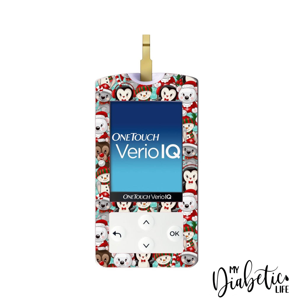 Christmas Friends - One Touch Verio Iq Peel Skin And Decal Glucose Meter Sticker