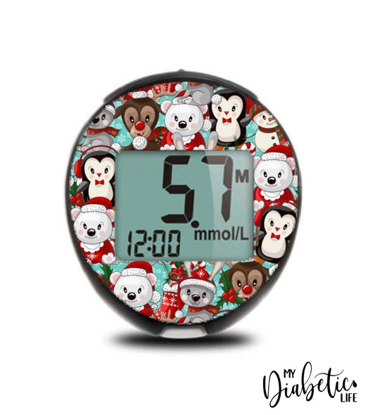 Christmas Friends - True Metrix Go Peel Skin And Decal Glucose Meter Sticker Monitor Only Go