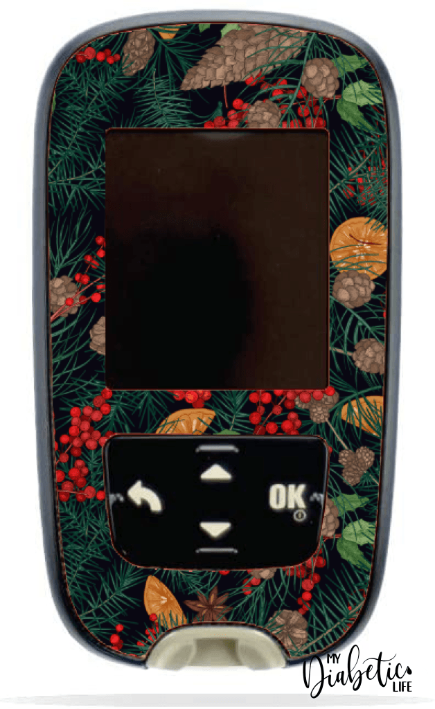 Christmas Spices - Accu-chek Guide Peel, skin and Decal, glucose meter sticker - MyDiabeticLife