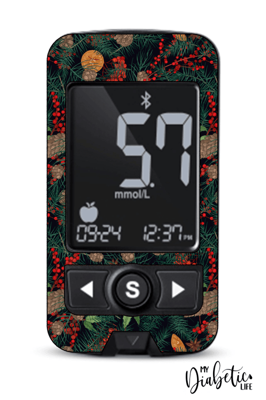 Christmas Spices - Caresens Premier, skin and Decal, glucose meter sticker - MyDiabeticLife
