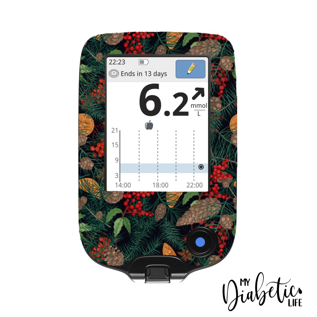 Christmas Spices - Freestyle Libre Peel, skin and Decal, glucose meter sticker - MyDiabeticLife