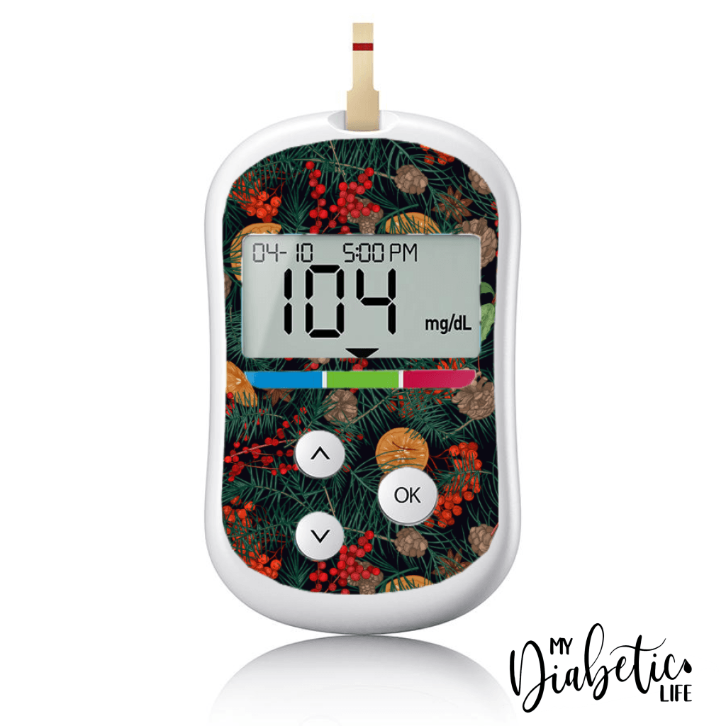 Christmas Spices  - One Touch Verio Flex Peel, skin and Decal, glucose meter sticker - MyDiabeticLife