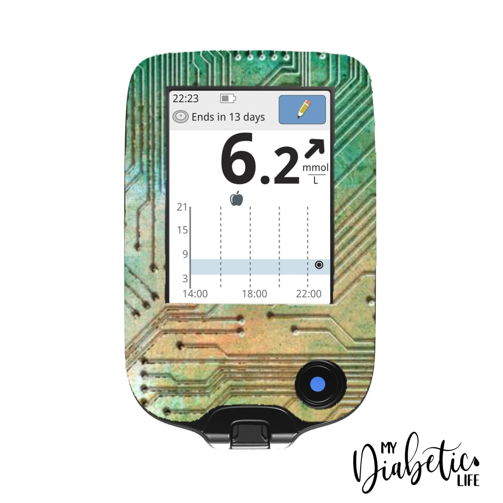 Circuit Board - Freestyle Libre Peel, skin and Decal, glucose meter sticker - MyDiabeticLife