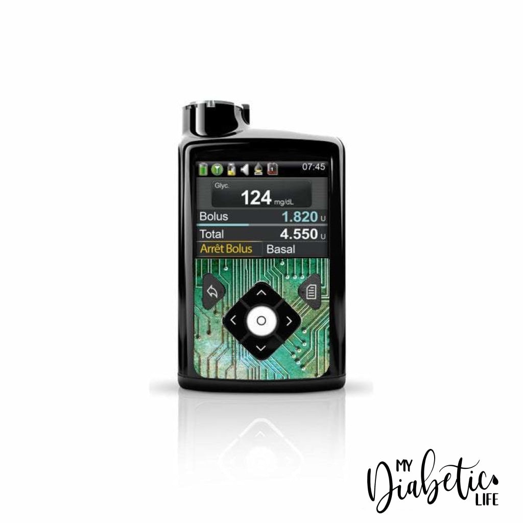 Circuit Board - Medtronic 640 Peel, skin and Decal, Insulin pump sticker - MyDiabeticLife