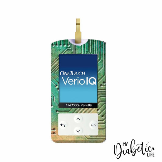 Circuit Board - One Touch Verio IQ Peel, skin and Decal, glucose meter sticker - MyDiabeticLife
