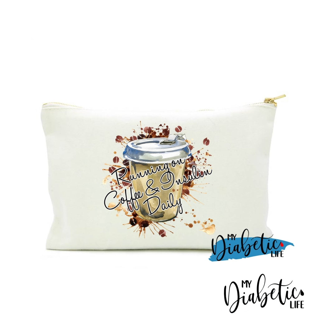 Coffee & Insulin Full Colour Image - Diabetes Carry Bag Diabetic Accessories Storage For Medication