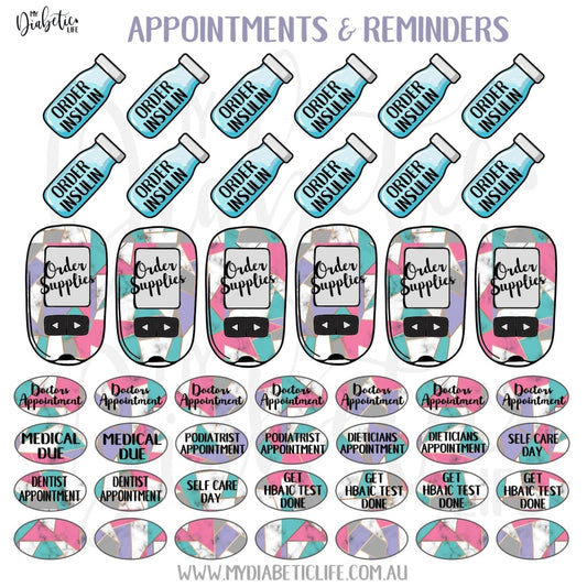 Colour Blocking - 46 Appointment & Reminder Planner Stickers