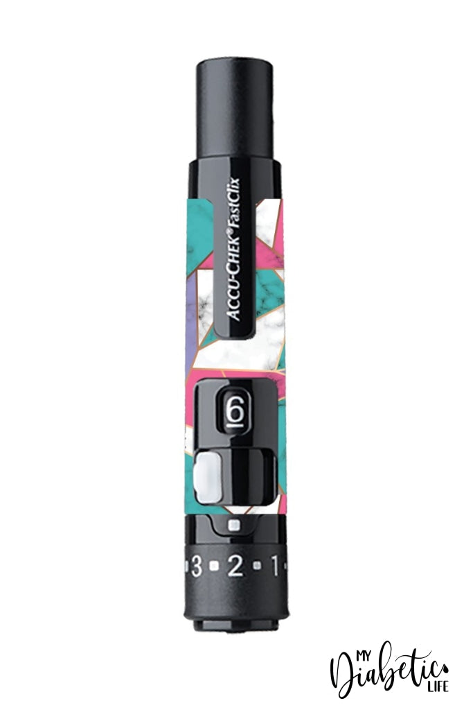 Colour Blocking - Accuchek Fast-Clix Lancet Device Peel Skin And Decal Sticker