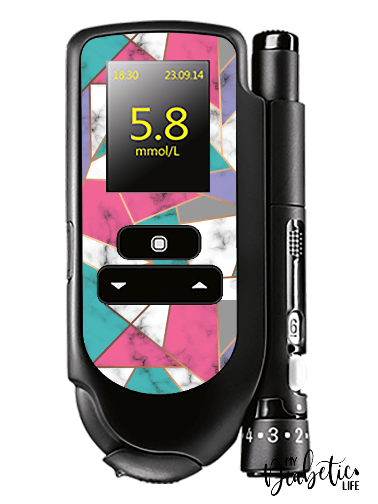 Colour Block - Accu-chek Mobile Peel, skin and Decal, glucose meter sticker - MyDiabeticLife