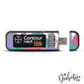 Colour Blocks - Contour Next Link USB Peel, skin and Decal, Glucose meter sticker - MyDiabeticLife