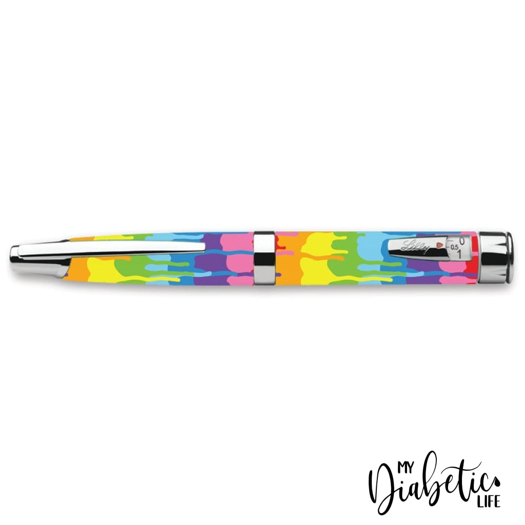Colour Run- Humapen Luxura Insulin Pen Peel Skin Decal Sticker Cover