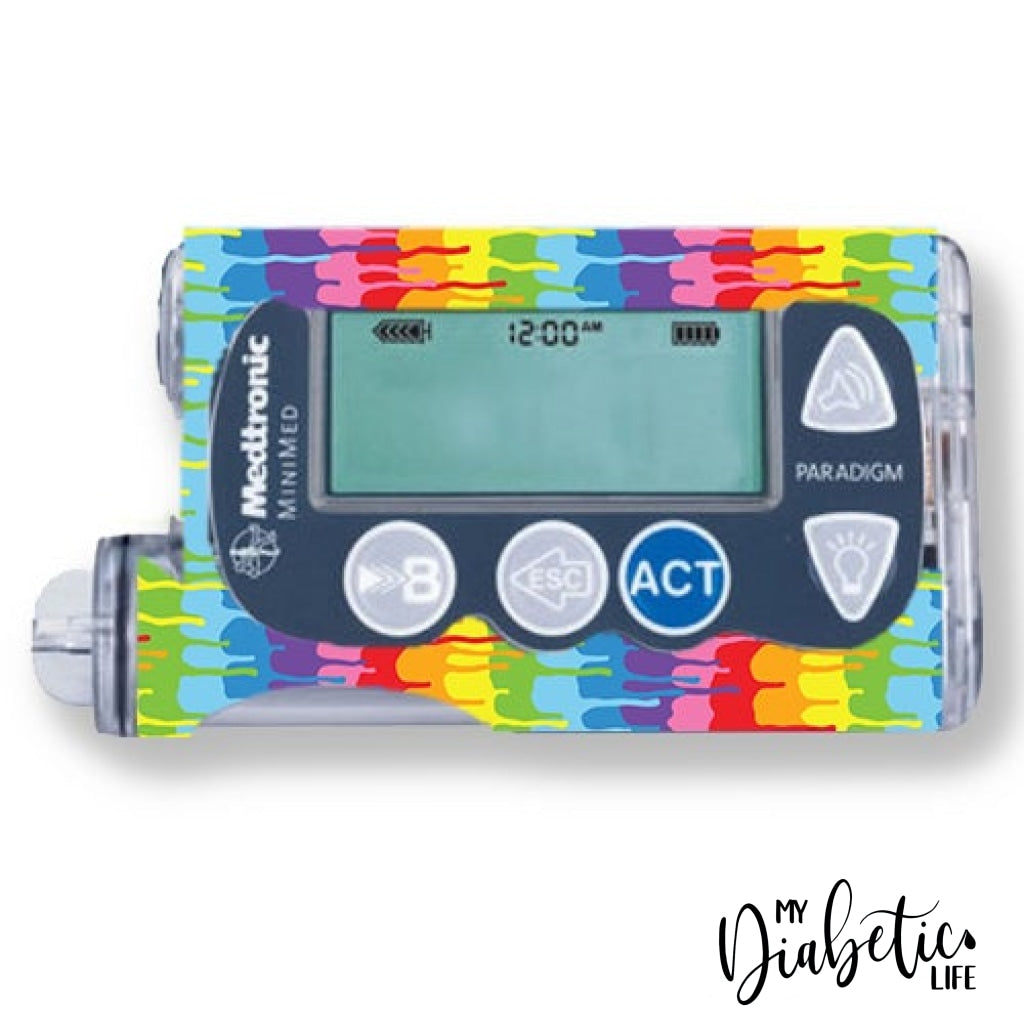 Colour Run - Medtronic Paradigm Series 7 Skin And Decal Insulin Pump Sticker
