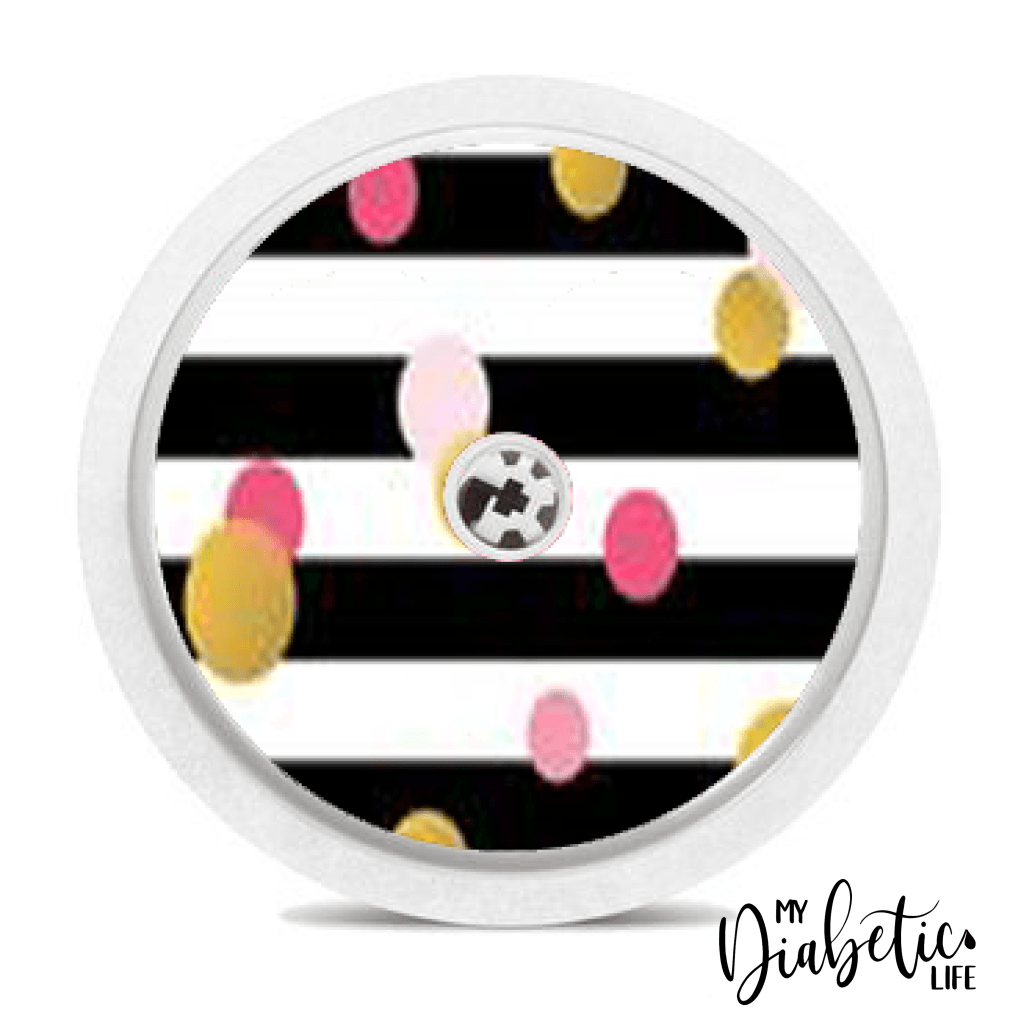 Confetti & Stipes - Freestyle Libre Sensor Peel Skin And Decal Fgm/cgm Sticker