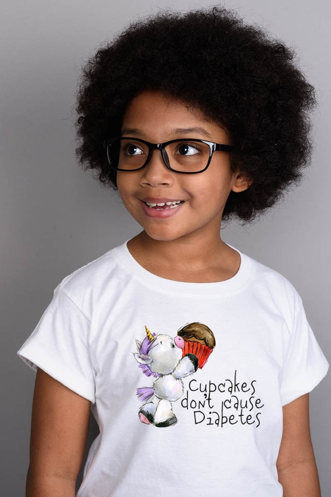 Cupcakes Dont Cause Diabetes - Kids Unisex T-Shirt 0 / White Shirts