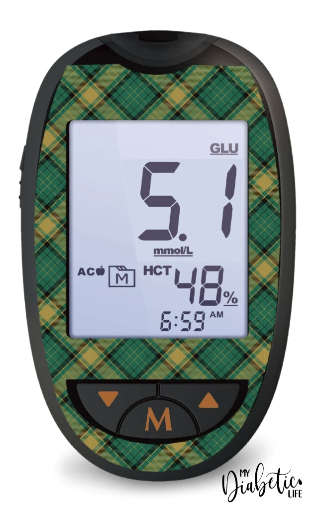 Dads Plaid - Glucokey Connect Peel Skin And Decal Glucose Meter Sticker