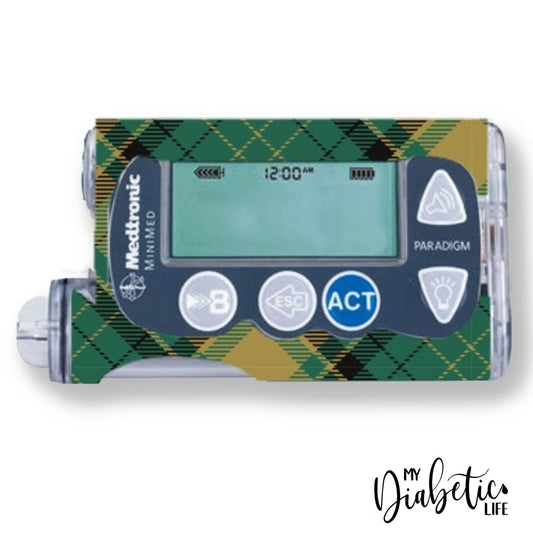 Dads Plaid - Medtronic Paradigm Series 7 Skin And Decal Insulin Pump Sticker