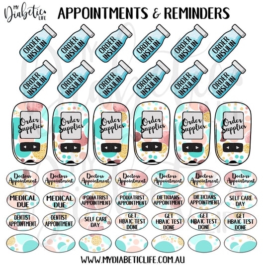 Delicate Spots - 46 Appointment & Reminder Planner Stickers