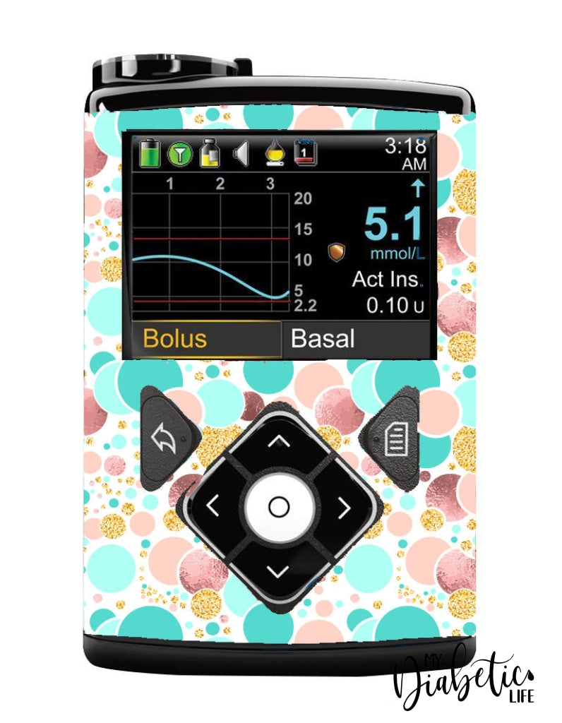 Delicate Spots - Medtronic Pump (630/640/670/770) Sticker Full Cover W/clip 630/640/670