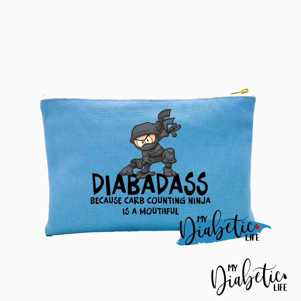 Diabadass Because Carb Counting Ninja Is A Mouthful.. - Carry All Storage Bag Blue Storage Bags