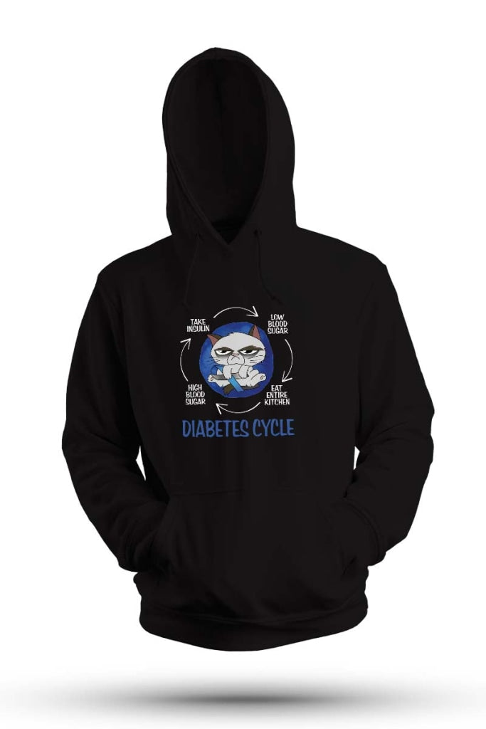 Diabetes Cycle - Unisex Fleece Hoodie Jumper