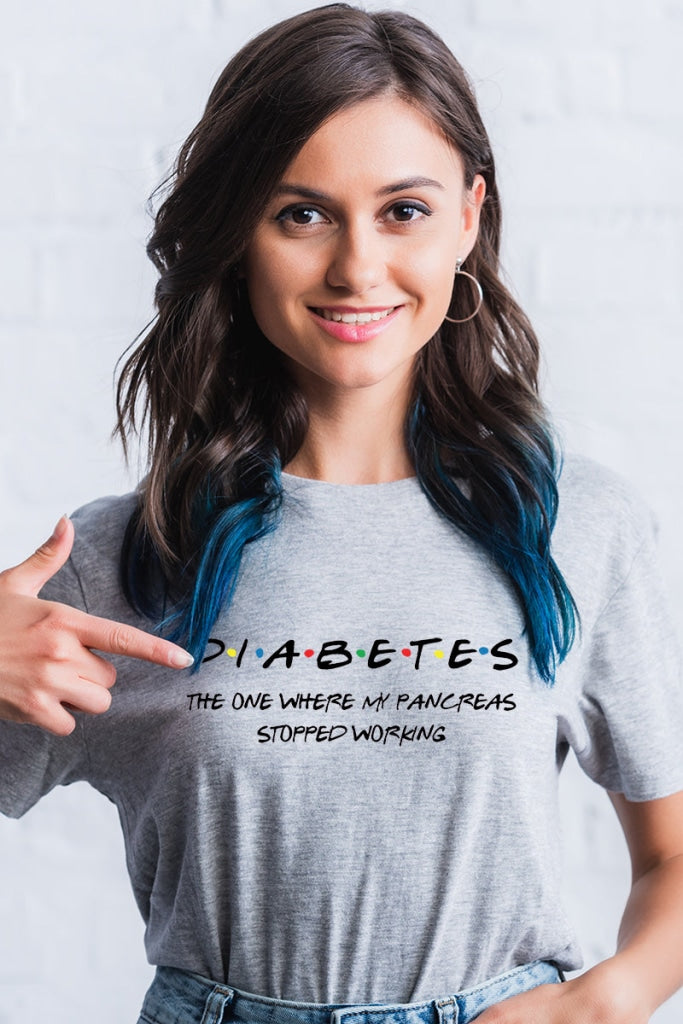 Diabetes - The One Where My Pancreas Stops Working Unisex T-Shirt S / Light Grey Shirts